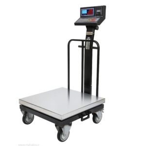 باسکول پرینتردار محک 300 کیلوگرم استیل چرخدار